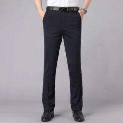 Men's Dress Pants Trousers Pocket Straight Leg Solid Colored Comfort Wedding Office Business Streetwear Casual Black Deep Blue Micro-elastic -Slay Clothing Shop a8ad01ea 1755 4662 aed6 9f8845865496