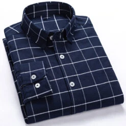 Men's Dress Shirt Button Up Shirt Collared Shirt Wine Navy Blue+white White Long Sleeve Plaid Turndown Spring Fall Wedding Outdoor Clothing Apparel -Slay Clothing Shop a8f4971b e414 405d 8166 d8276415b754
