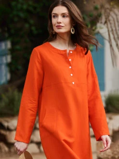 Women's Cotton Linen Shift Dress Knee-Length Crew Neck Pocket Spring Summer Fall -Slay Clothing Shop a9bdd07c f7e7 41b8 ac3d 1888b03597cb