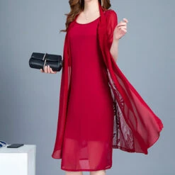 Women's Dress Set Two Piece Dress Chiffon Dress Midi Dress Black Red Royal Blue Short Sleeve Pure Color Lace Summer Spring Crew Neck Stylish 2023 M L XL XXL 3XL 4XL -Slay Clothing Shop aa97cd9e fedc 41b1 9587 bdae78c9cce3