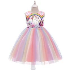 Kids Girls' Dress Unicorn Sleeveless Performance Party Fashion Adorable Polyester Knee-length A Line Dress Tulle Dress Summer 4-12 Years Pink Red Purple -Slay Clothing Shop ab273857 38a8 438f a1f3 ee0625455142