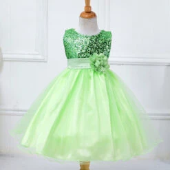 Kids Girls' Dress Flower Sleeveless Wedding Party Sequins Sweet Cotton Polyester Floral Embroidery Dress Tulle Dress Flower Girl's Dress Beige Black White -Slay Clothing Shop abd9861c a466 4b19 b935 c57e25b0d451
