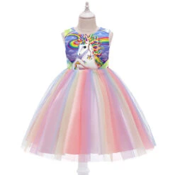 Kids Girls' Dress Unicorn Sleeveless Performance Party Fashion Adorable Polyester Knee-length A Line Dress Tulle Dress Summer 4-12 Years Pink Red Purple -Slay Clothing Shop ae11fe38 77cd 4752 a8a2 44a407114a5f