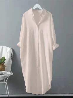 Women‘s Plus Size Curve Shirt Dress Casual Dress Shift Dress Solid Color Long Dress Maxi Dress Long Sleeve Button Shirt Collar Basic Outdoor Black White Spring Summer L XL XXL 3XL 4XL -Slay Clothing Shop aef044e6 d6bc 49bd 9e9a a68229c7e6cf