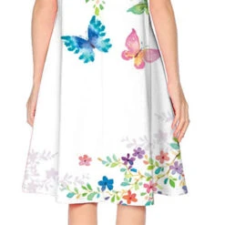 Kids Little Girls' Dress Floral Butterfly Animal A Line Dress Daily Holiday Vacation Print White Above Knee Short Sleeve Casual Cute Sweet Dresses Spring Summer Regular Fit 3-12 Years -Slay Clothing Shop af2ece61 79b1 4d86 9acd 6c689b02b4f9
