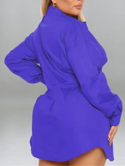 Women's Plus Size Casual Dress Shirt Dress Sheath Dress Solid Color Mini Dress Long Sleeve Button V Neck Basic Outdoor Black Yellow Fall Spring XL XXL 3XL 4XL 5XL -Slay Clothing Shop b2eb0b18 24fd 471d bb5d 3512b07e2a7d