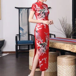 Women's Cheongsam Floral Mandarin Collar Chinoiserie Dress Long Dress Maxi Dress Light Pink Black Blue Short Sleeve Spring Summer Weekend S M L XL XXL 3XL 4XL 5XL 6XL -Slay Clothing Shop b842e2a1 8b3b 4b51 add9 6a7f17ec57f8