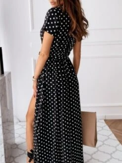 Women's Long Dress Maxi Dress Casual Dress Wrap Dress Summer Dress Polka Dot Fashion Casual Daily Holiday Vacation Drawstring Print Short Sleeve V Neck Dress Loose Fit Black Pink Blue Summer Spring S -Slay Clothing Shop bbe7290e c5e9 4d52 8b91 b4044c5608c5