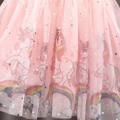 Kids Little Girls' Dress Unicorn A Line Dress Daily Holiday Mesh Print Blue Pink Knee-length Short Sleeve Princess Sweet Dresses Spring Summer Regular Fit 2-8 Years -Slay Clothing Shop be7632d7 0236 4ba3 b0bf 4c9f49c6d972