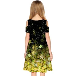 Kids Little Girls' Dress Floral A Line Dress Daily Holiday Vacation Print Green Blue White Above Knee Short Sleeve Casual Cute Sweet Dresses Spring Summer Regular Fit 3-12 Years -Slay Clothing Shop be980a88 e8c0 440e bac7 0faecf2a2ed6
