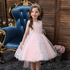 Kids Girls' Party Dress Flower Sleeveless Performance Pegeant Fashion Princess Cotton Knee-length Party Dress Floral Embroidery Dress Summer Dress Summer Spring 2-6 Years White Pink Blue