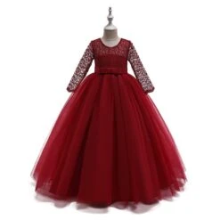 Kids Girls' Dress Solid Colored Pegeant Bow Vintage Princess Polyester Maxi Pink Princess Dress White Pink Wine -Slay Clothing Shop bfb3b0eb e4d8 4360 8184 406ece9bc0bf