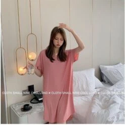 2023 Summer Ice Home A-Line Skirt Cloth Oversized And Comfortable Ice Silk Small T-Shirt Dress Solid Color Cool Long Skirt Nine -Slay Clothing Shop c17ae304 fb92 4b2c bd15 c4cbf4290349