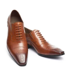 Men's Oxfords Derby Shoes Formal Shoes Brogue Dress Shoes Business Wedding Party & Evening PU Lace-up Black Yellow Brown Spring Fall -Slay Clothing Shop c307f5c5 43b0 44ac a080 e458bfcb3dd9