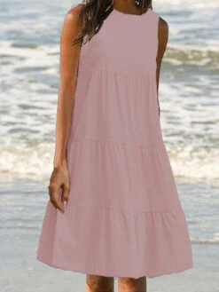 Women's Casual Dress Cotton Linen Dress A Line Dress Midi Dress Cotton Blend Basic Modern Outdoor Daily Vacation Crew Neck Ruched Patchwork Sleeveless Summer Spring 2023 Regular Fit ArmyGreen Black -Slay Clothing Shop c52eba8c fd3a 4c49 91de b0752c1e0e90