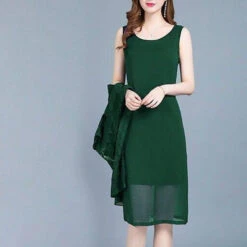 Women's Dress Set Two Piece Dress Chiffon Dress Midi Dress Black Red Royal Blue Short Sleeve Pure Color Lace Summer Spring Crew Neck Stylish 2023 M L XL XXL 3XL 4XL -Slay Clothing Shop c6531382 fc1d 43b3 8144 f311315e6ef8