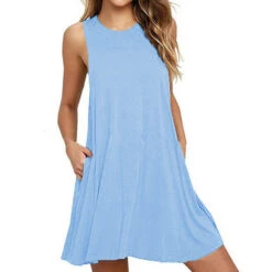 Women's Casual Dress Tank Dress Mini Dress Light Coffee Black Dark Red Sleeveless Plain Summer Spring Crew Neck Basic 2023 S M L XL 2XL -Slay Clothing Shop c70488f2 67b4 4a5f 9893 e3d4a2d9b5d7