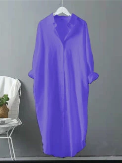 Women‘s Plus Size Curve Shirt Dress Casual Dress Shift Dress Solid Color Long Dress Maxi Dress Long Sleeve Button Shirt Collar Basic Outdoor Black White Spring Summer L XL XXL 3XL 4XL -Slay Clothing Shop c79e6180 237f 4314 bad9 039f2b7265ab