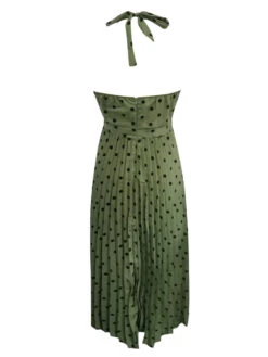 Women's Casual Dress Swing Dress Polka Dot Dress Long Dress Maxi Dress Chiffon Dress Pleated Green Black Blue Sleeveless Print Spring Summer Halter Neck Vacation Beach Daily 2023 S M L XL -Slay Clothing Shop c9254631 1788 4331 964e f70e118f047d