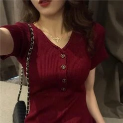 Summer Dress French Girl Slim Slim Retro Short Skirt Women's High Waist Temperament Knitted Dress -Slay Clothing Shop cb3dfcf8 c3d1 4426 a3e4 9ae9d5d46631