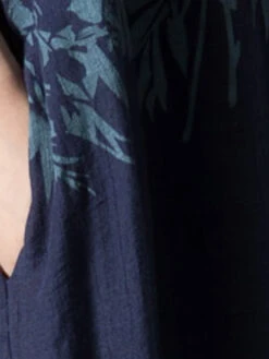 Women's Casual Dress Cotton Linen Dress White Dress Midi Dress Cotton Blend Basic Casual Outdoor Daily Vacation Crew Neck Print Short Sleeve Summer Spring 2023 Loose Fit White Navy Blue Flower M L XL -Slay Clothing Shop cb93da3c 9e44 489f a89a c234124165c5