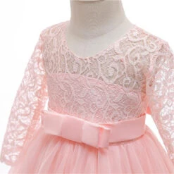 Kids Girls' Dress Solid Colored Pegeant Bow Vintage Princess Polyester Maxi Pink Princess Dress White Pink Wine -Slay Clothing Shop ce2d4c73 a4b9 4b2e 9337 302e4a972db9