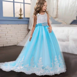 Kids Little Girls' Dress Lace Floral Princess Party Formal Evening Wedding Pageant Embroidery Bow White Purple Red Tulle Maxi Sleeveless Elegant Vintage Ball Gown Dresses Fit 4-13 Years -Slay Clothing Shop ced59f7f 2332 468e 863e e02e38f7e622