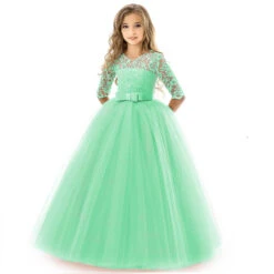 Kids Girls' Dress Solid Colored Pegeant Bow Vintage Princess Polyester Maxi Pink Princess Dress White Pink Wine -Slay Clothing Shop cf1b9727 c7c9 4ba8 be38 27f629b10769
