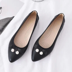 Women's Flats Dress Shoes Plus Size Daily Solid Colored Summer Bowknot Flat Heel Pointed Toe Elegant Sweet Walking Faux Leather PU Loafer Silver Black Gold -Slay Clothing Shop d02cea1f 8e6f 4991 892d 4483538a9171