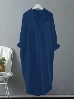 Women‘s Plus Size Curve Shirt Dress Casual Dress Shift Dress Solid Color Long Dress Maxi Dress Long Sleeve Button Shirt Collar Basic Outdoor Black White Spring Summer L XL XXL 3XL 4XL -Slay Clothing Shop d047d059 ebb4 4d68 9e62 0ce25eef1d4e