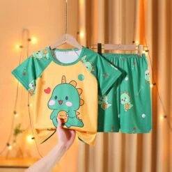 Children's Pajamas Girls Summer Short-sleeved Thin Section Boys Summer Dress Cartoon Big Boy Girl Princess Home Clothes Set -Slay Clothing Shop d060d540 d3a2 4042 b76b 8e94d8c45e45