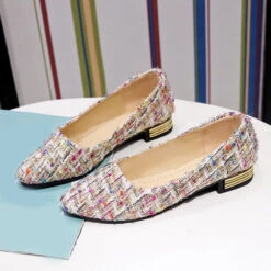 Women's Flats Bling Bling Shoes Dress Shoes Plus Size Outdoor Office Daily Plaid Block Heel Low Heel Pointed Toe Elegant Classic Casual Walking Glitter Synthetics Loafer Black White Blue -Slay Clothing Shop d06e85d7 c364 4e78 ac0e 238131e0b438