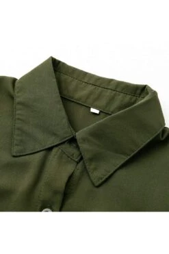 Women's Shirt Dress Maxi Long Dress Black Army Green Navy Blue Long Sleeve Solid Color Button Spring Summer Shirt Collar Stylish Work Formal Loose 2023 S M L XL -Slay Clothing Shop d27d2d20 3a4c 45ed 9b20 001e3cdf8e0c