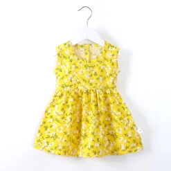Toddler Girls' Floral Dress Floral Sleeveless School Active Daily Cotton Above Knee A Line Dress Floral Dress Summer Dress Summer Spring 7-13 Years White Yellow Pink -Slay Clothing Shop d63f8bf4 99ad 46c9 8f9b 71dd425f35ea