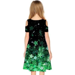 Kids Little Girls' Dress Floral A Line Dress Daily Holiday Vacation Print Green Blue White Above Knee Short Sleeve Casual Cute Sweet Dresses Spring Summer Regular Fit 3-12 Years -Slay Clothing Shop d6b5b19b a8fd 4592 b7c8 069635e164a3