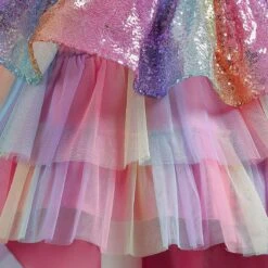 Kids Girls' Dress Sequin Colour Sleeveless Wedding Party Birthday Patchwork Bow Princess Sweet Polyester Asymmetrical Tulle Dress Flower Girl's Dress Summer Spring 4-12 Years Multicolor Pink Purple -Slay Clothing Shop d7c19ce9 85b5 43fa 979a 299a759d2226