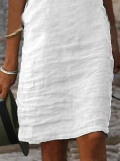 Women's Casual Dress Lace Dress White Dress Midi Dress Lace Patchwork Daily Date Going Out Fashion Basic Square Neck Short Sleeve 2023 Loose Fit White Color S M L XL XXL Size -Slay Clothing Shop d8469e0d 8f89 493d b0d3 af9a946ebac1