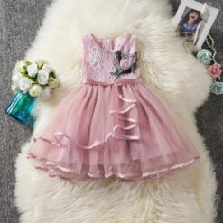 Kids Little Girls' Dress Flower Swing Dress Party Birthday Daily Lace Ruffle Mesh Green White Pink Sleeveless Cute Princess Sweet Dresses Spring Summer 2-6 Years -Slay Clothing Shop da005406 706b 4a36 ac95 3562efa61145
