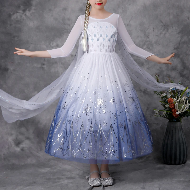 Kids Girls' Party Dress Sequin Snowflake Long Sleeve Performance Pegeant Elegant Princess Cotton Maxi Party Dress A Line Dress Summer Spring 3-10 Years White 1 Kids Girls' Party Dress Sequin Snowflake Long Sleeve Performance Pegeant Elegant Princess Cotton Maxi Party Dress A Line Dress Summer Spring 3-10 Years White