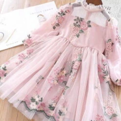 Kids Girls' Dress Floral Long Sleeve School Vacation Print Princess Sweet Polyester Asymmetrical A Line Dress Fall Winter 3-10 Years Pink Beige -Slay Clothing Shop da74fadf 653c 41ef aca2 1a3cbc6d8e28