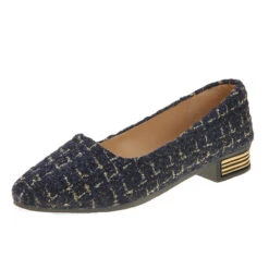 Women's Flats Bling Bling Shoes Dress Shoes Plus Size Outdoor Office Daily Plaid Block Heel Low Heel Pointed Toe Elegant Classic Casual Walking Glitter Synthetics Loafer Black White Blue -Slay Clothing Shop db340539 200c 47e4 9efd b4982f707e6b