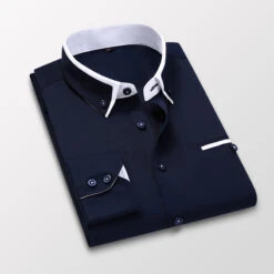 Men's Dress Shirt Button Down Shirt Collared Shirt Non Iron Shirt White Pink Navy Blue Long Sleeve Plain Collar All Seasons Wedding Work Clothing Apparel -Slay Clothing Shop db52dcd8 3322 45d4 97cc a912f97ca6b9
