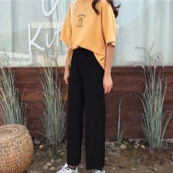 Women's Dress Pants Wide Leg Baggy Mid Waist Ankle-Length Black Summer -Slay Clothing Shop dd7b1422 ccf6 4443 9ec5 a49bbd1d2bc3