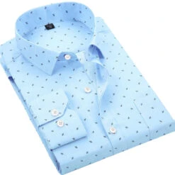 Men's Dress Shirt Button Up Shirt Collared Shirt White Pink Blue Long Sleeve Graphic Prints Wedding Party Clothing Apparel