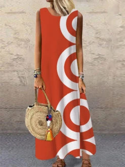 Women's Shift Dress Long Dress Maxi Dress Black Sleeveless Geometric Print Spring Summer Crew Neck S M L XL XXL 3XL -Slay Clothing Shop e3637ea3 81d8 4a88 a900 c37adcd0f34a