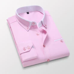 Men's Dress Shirt Button Down Shirt Collared Shirt Non Iron Shirt White Pink Navy Blue Long Sleeve Plain Collar All Seasons Wedding Work Clothing Apparel -Slay Clothing Shop e4ff7ad5 df09 4e91 b4b2 9c76c31424a7