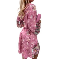 Women's Casual Dress Floral Dress Boho Dress Floral Paisley Ruched Print V Neck Flare Cuff Sleeve Midi Dress Daily Vacation Long Sleeve Summer Spring -Slay Clothing Shop ea46ebf0 572e 4f94 830f 5436d9d2da30