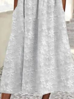 Women's Casual Dress Cotton Linen Dress Swing Dress Midi Dress Cotton Blend Fashion Modern Outdoor Daily Vacation Crew Neck Ruched Pocket Half Sleeve Summer Spring Fall 2023 Regular Fit White Flower -Slay Clothing Shop ea5560bf 0581 46c1 b8e7 2e965f98a855