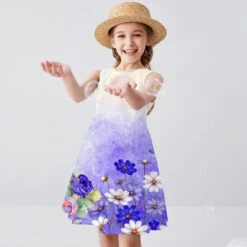 Girls' 3D Graphic Butterfly Dress Sleeveless 3D Print Summer Spring Sports & Outdoor Daily Holiday Cute Casual Sweet Kids 3-12 Years Casual Dress A Line Dress Tank Dress Above Knee Polyester Regular -Slay Clothing Shop ebcbf5c5 ba50 41ab a896 1165f847f05c