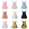 Toddler Girls' Floral Dress Animal Cartoon Sleeveless School Active Daily Cotton Knee-length White Dress Summer Dress Summer Spring 3-7 Years